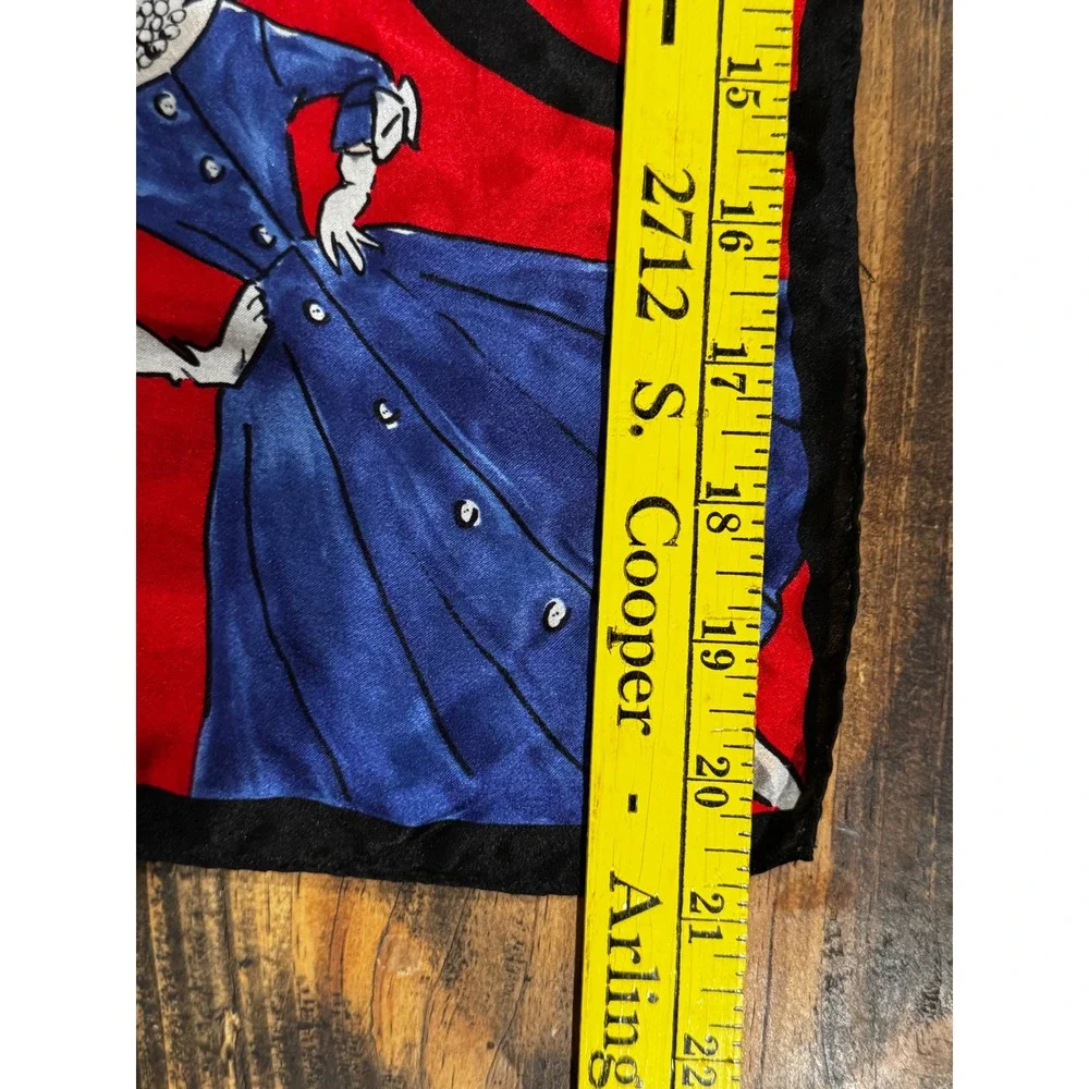 Paris Couture Scarf Women Red Black Haute Mode a Paris Fashion Print 20X21 Scarf